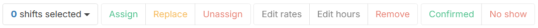 Live labour journal toolbar